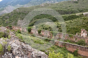 Ruins of the Monastery of San Prudencio in the village of Clavijo. photo
