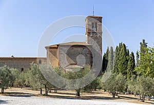 The monastery of Sant'Anna in Camprena where the film The English Patient takes place