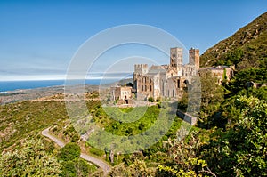 Monastery of Sant Pere de Rodes in El Port de la Selva, Girona, Spain.