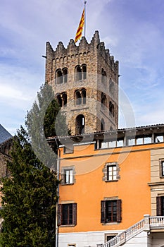 Monastery of Santa Maria de Ripoll, Catalonia, Spain. Founded in 879, it is considered the cradle of the Catalan nation