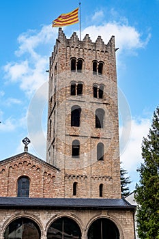 Monastery of Santa Maria de Ripoll, Catalonia, Spain. Founded in 879, it is considered the cradle of the Catalan nation