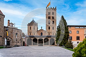 Monastery of Santa Maria de Ripoll, Catalonia, Spain. Founded in 879, it is considered the cradle of the Catalan nation