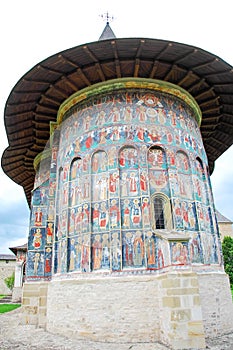 The Monastery Sihastria. Exterior paint.