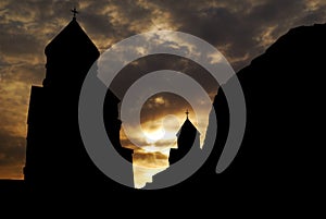 Monastery silhouette