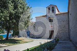 Monastery of St. Anthony Abbot.in town park Dorka in Rab town on Rab island, Croatia