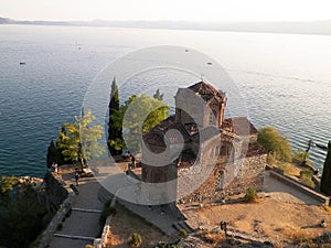 Monastery of St. John at Kaneo, Ohrid, Macedonia. photo
