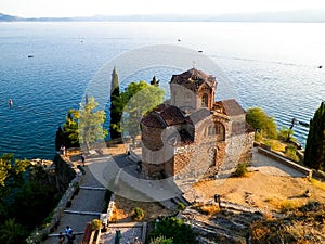 Monastery of St. John at Kaneo, Ohrid, Macedonia. photo