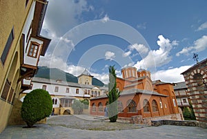 Monastery of St.John the Precursor near the Kerkini lake,Greece photo