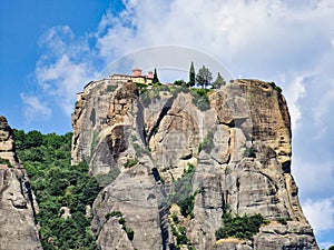 Monastery of St. Stephen or Iera Moni Agiou Stefanou in Meteora, Kalambaka, Greece. UNESCO World Heritage site