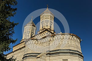 Monastery of the Three Hierarchs Trei Ierarhi Monastery - landmark attraction in Iasi, Romania.