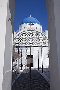 The monastery of Timios Stravos Perissa Santorini