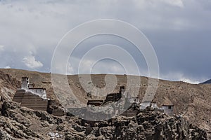A monastery on top of hill in Ladakh