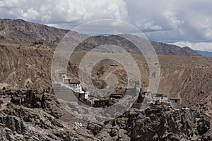 A monastery on top of hill in Ladakh