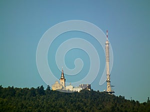 The monastery at the top of the Holy Cross Mountain (also called Lysiec), in the Swietokrzyskie Mountains.