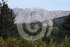 Monastery in urkiola national park in basque country