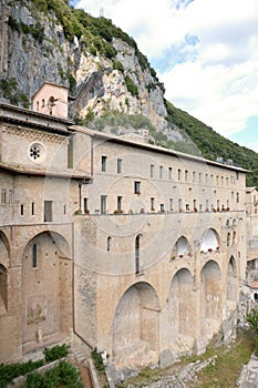 A monastery in the valley of the Benedictine monasteries in Subiaco in Lazio - Italy