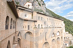 A monastery in the valley of the Benedictine monasteries in Subiaco in Lazio - Italy