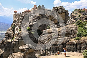 The Monastery of Varlaam of the Meteora Eastern Orthodox monasteries complex in Kalabaka, Trikala, Thessaly, Greece