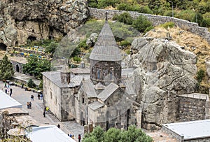 The monastic complex of Geghard, Kotayk region, Armenia.