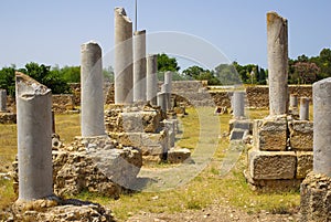 Monastir, Tunisia, Africa - August, 2012: Ruins of ancient Carthage in the city of Tunis