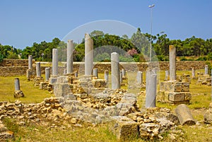 Monastir, Tunisia, Africa - August, 2012: Ruins of ancient Carthage in the city of Tunis