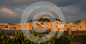 Monastiraki Square and Ancient Acropolis Hill