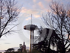 Moncloa tower in the sunset photo