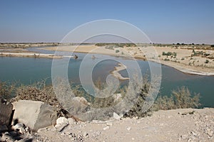 The Mond river in Bushehr province near the Persian Gulf, Iran photo