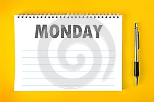 Monday Calendar Schedule Blank Page