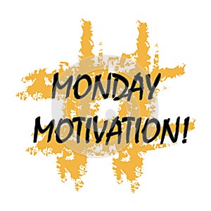 Monday motivation lettering vector illustration