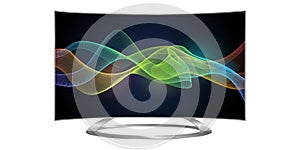 Mondern curved tv isolated on a white background design element