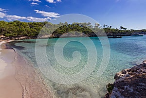 Mondrago beach in Mallorca island Spain