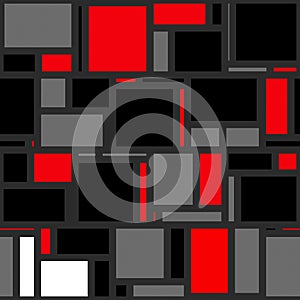 Mondrian Abstract Background Pattern