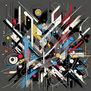 Mondrian abstract chaos