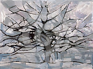 Mondrian Gray Tree