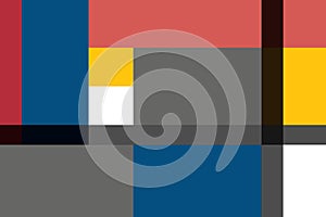 Mondrian style. Artwork for wall decoration. Set 1