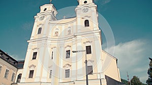 Mondsee basilika catholic baroque cathedral in Salzkammergut