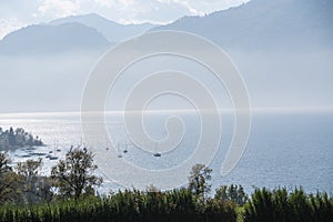 Mondsee - idyllic landscape in austria