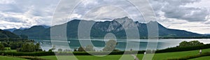 Mondsee panorama view