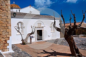 Monemvasia houses and church, Peloponnese, Greece