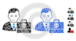 Monero Accounter Mosaic Icon of Circle Dots