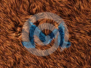 Monero Coin Crypto Hair Fur Abstract Modern 3D Illustration Concept