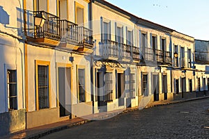 Calle de Monesterio al atardecer, Extremadura, EspaÃÂ±a photo