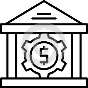 Monetary policy Outline Vector Icon