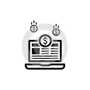 Monetization Icon. Business Concept. Flat Design