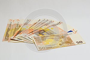 Money 50Euro banknote. isolated