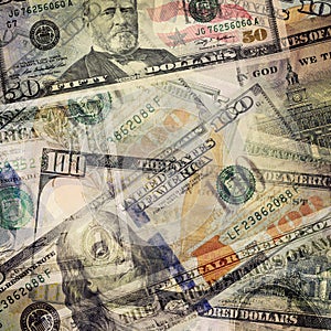 Money abstract background. USD dollar bills