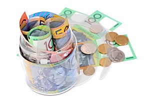 Money - Australian dollar banknotes and coins