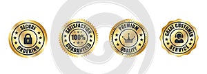 Money back guarantee, Free Shipping Trust Badges ,