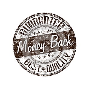 Money back guarantee stamp